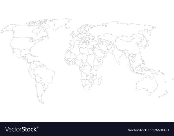 Политическая карта мира пустая