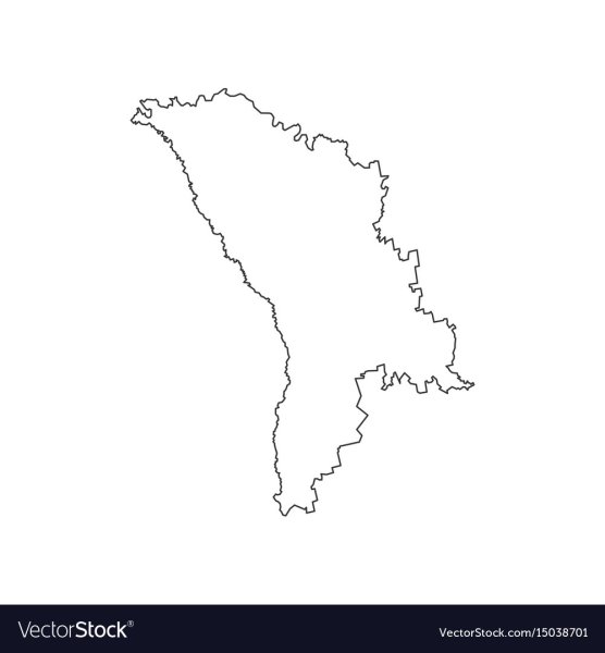 Карта Молдовы контур
