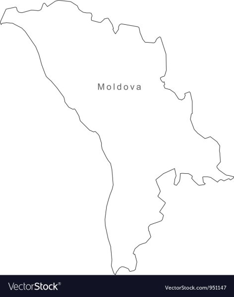 Карта Молдовы контур