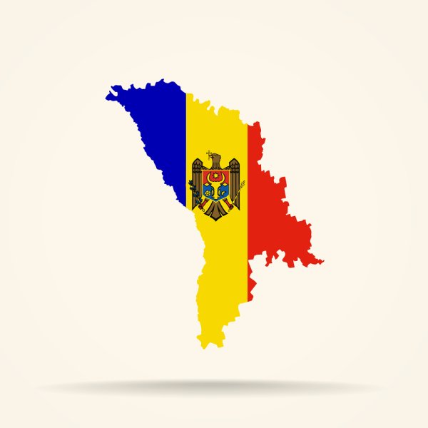 Молдова карта флаг