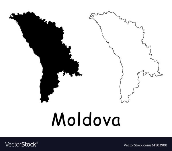 Карта Молдовы контур