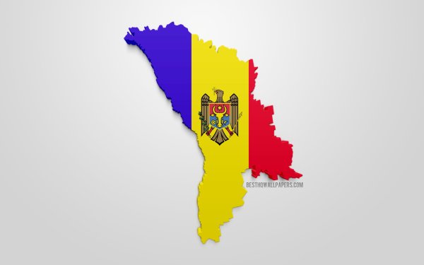 Молдова карта флаг