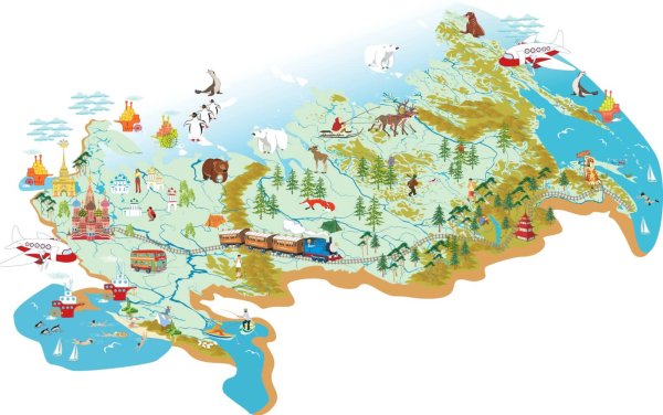 Карта России картинка для детей