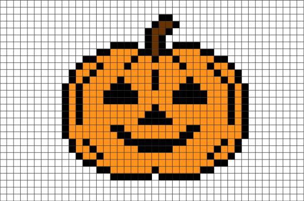 Хэллоуинская тыква Pixel Art