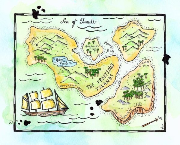 Рисунки карта острова (43 фото)