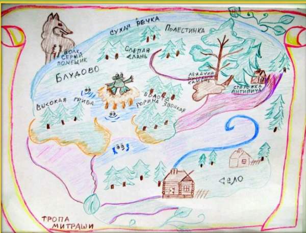Путь Насти и Митраши карта