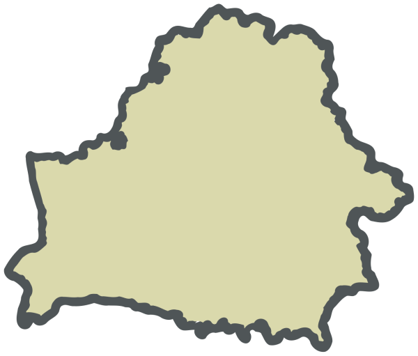 Контур границ Беларуси