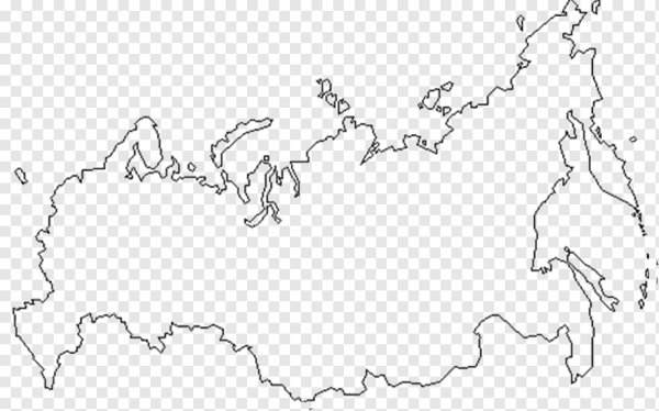 Карта России очертания