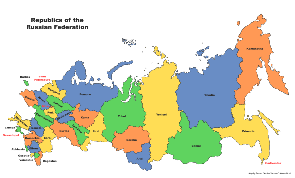 Карта России по регионам