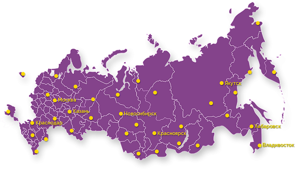Векторная карта России с регионами