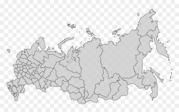 Карта России серая