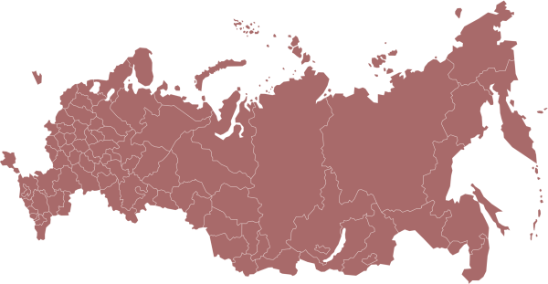 Карта России с субъектами Федерации 2022