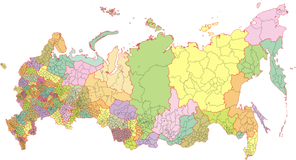 Карта административного деления России