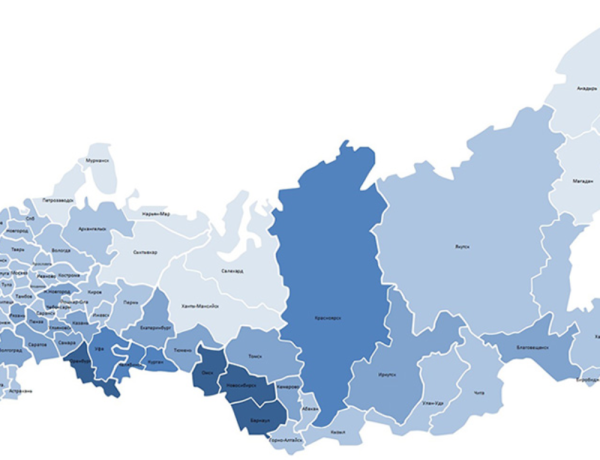 Карта России с регионами