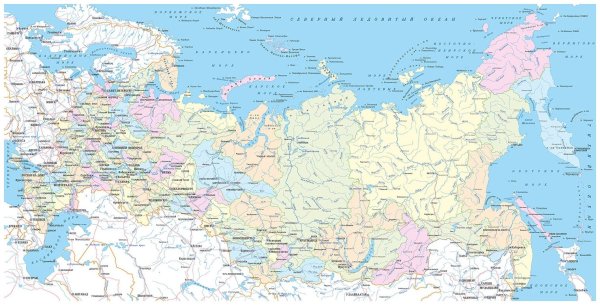 Карта России схема