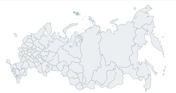 Субъекты РФ на карте России