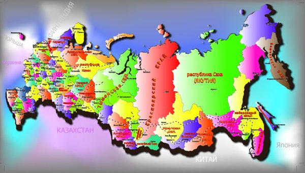 Карта областей России по областям