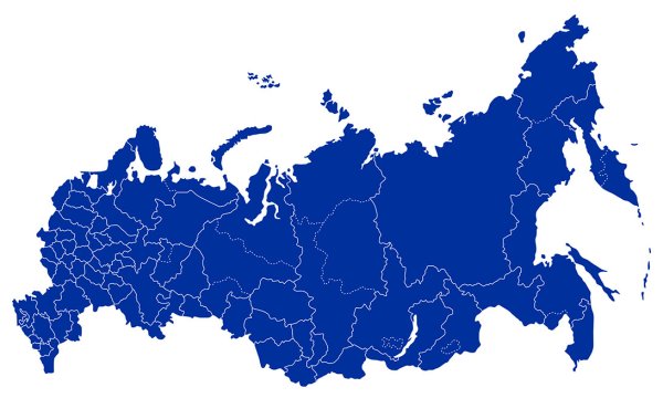Карта России контур
