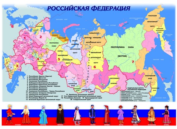 Карта народов России