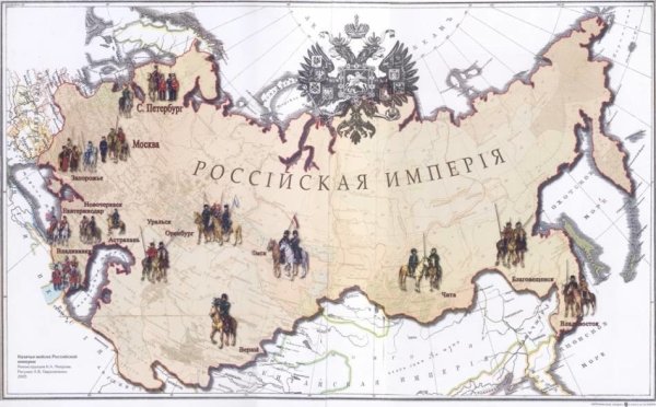Карта казачьих войск Российской империи