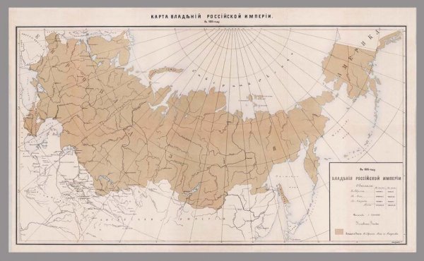 Карта Российской империи 1850 года