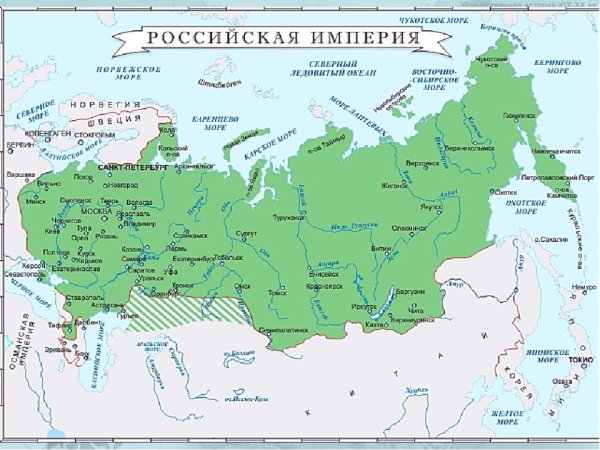 Карта Российской империи до 1917
