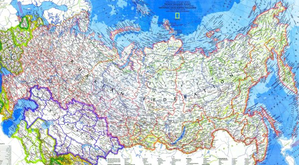 Автомобильная карта России с городами