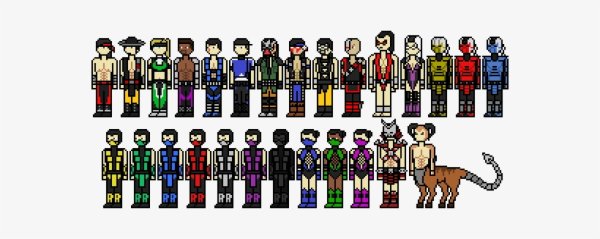 Pixel Art герои Mortal Kombat 11