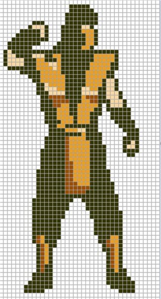 Scorpion Mortal Kombat Pixel