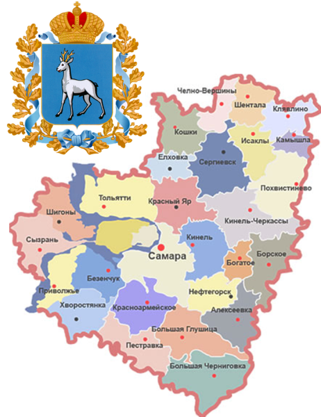 Карта Самарской области