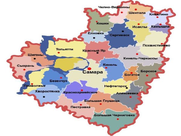 Карта Самарской области