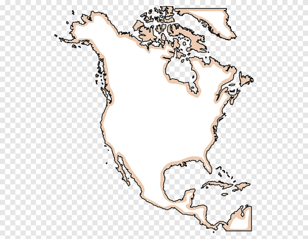 Контуры материков Северная Америка
