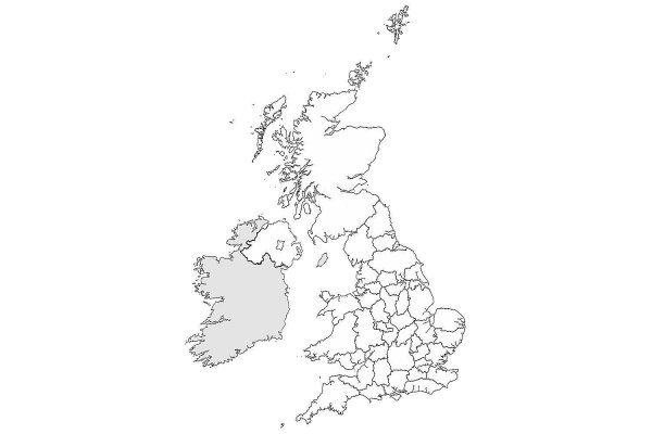 Great Britain Map контурная карта