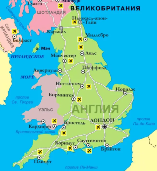 Карта Британии