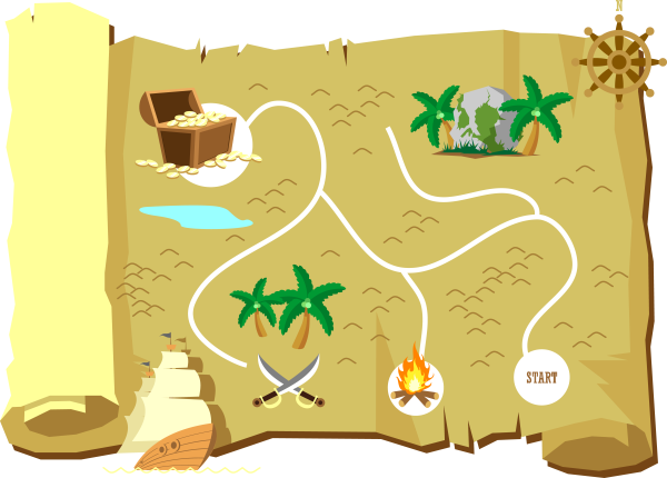 Карта для игры Найди клад