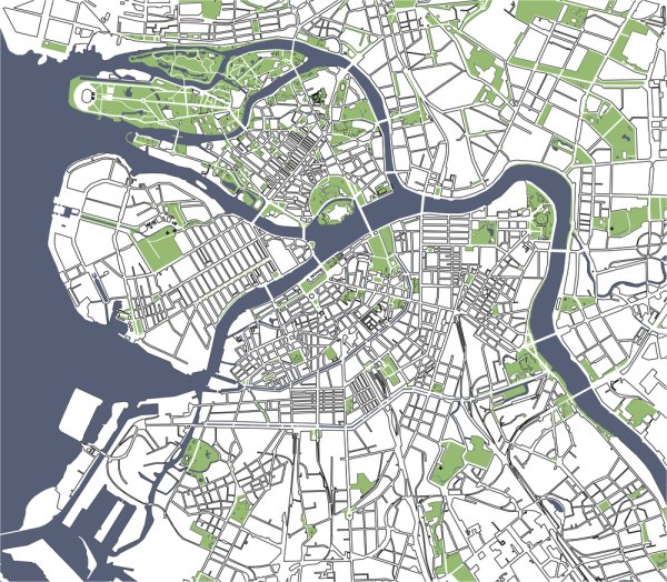 Карта vector Санкт-Петербург