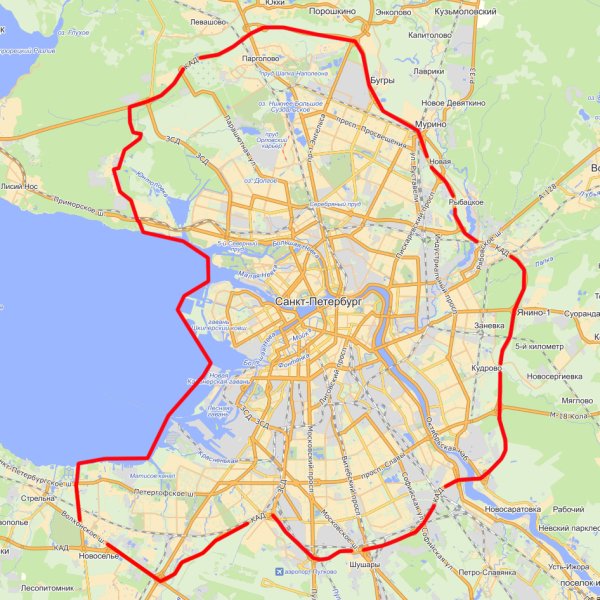 Карта Петербурга схема