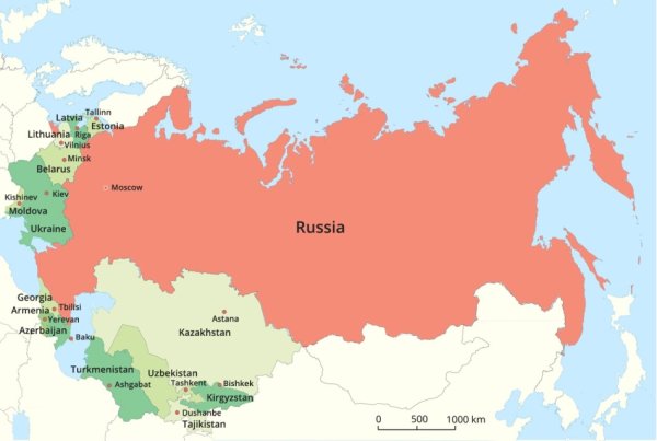 Карта СССР С республиками 1950
