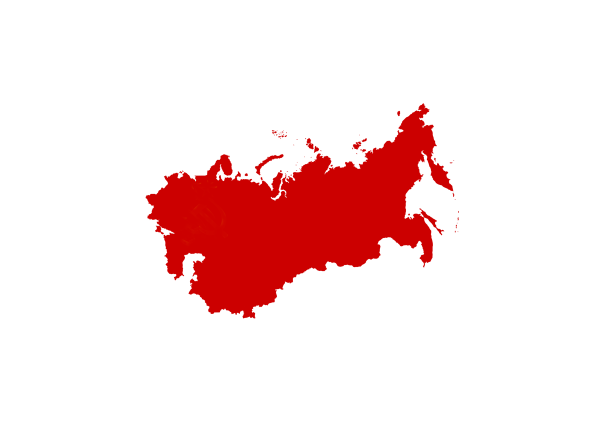 Контур России красный