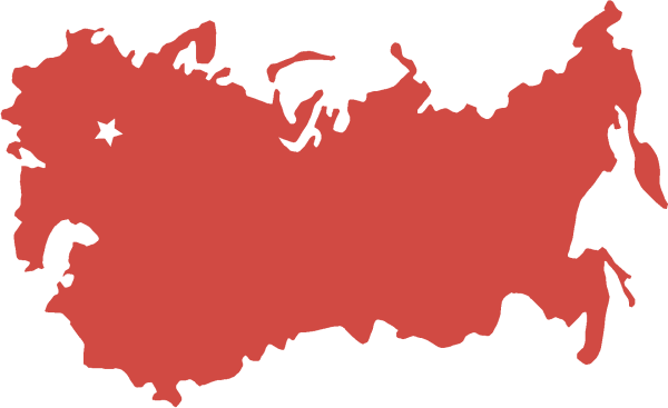 Карта СССР на белом фоне