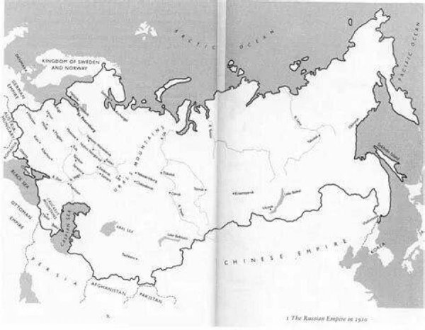 Карта Российской империи белая 1914 год