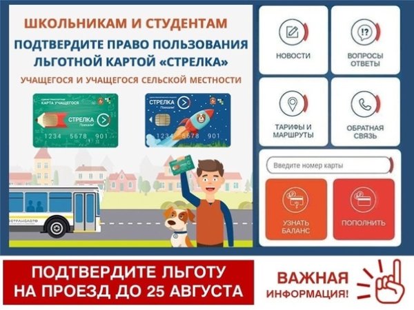 Льготная карта стрелка для учащихся