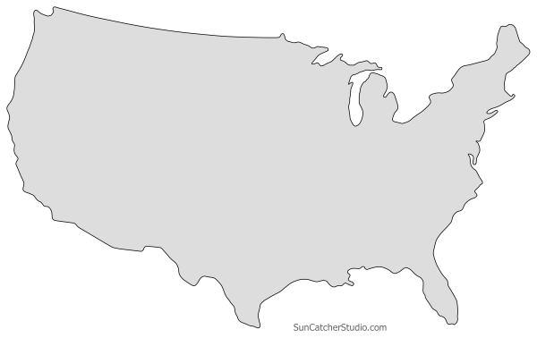 США контур страны