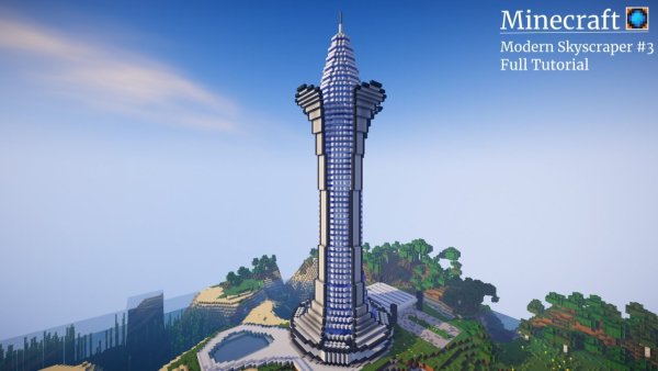 Современный небоскрёб в МАЙНКРАФТЕ
