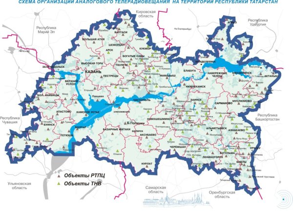 Карта Татарстана районы Татарстана
