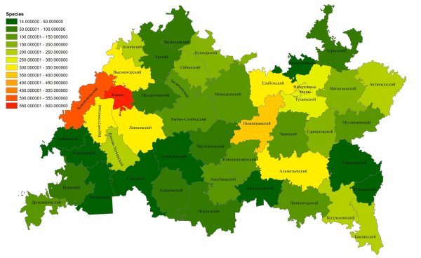 Карта Татарстана для детей