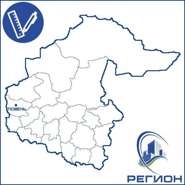 Контурная карта Юга Тюменской области