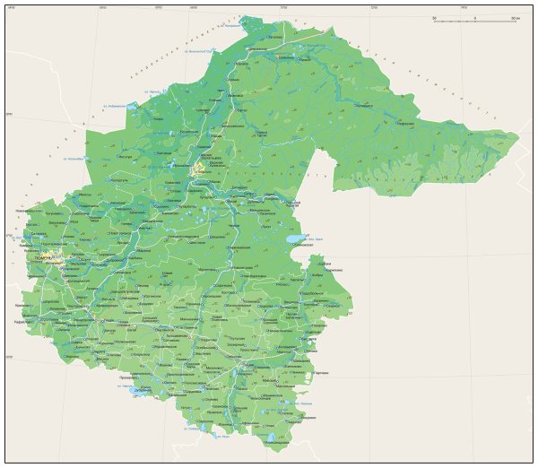 Карта Тюменской области