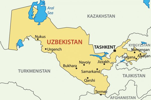 Политическая карта Узбекистана