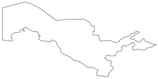 Карта Узбекистана контур